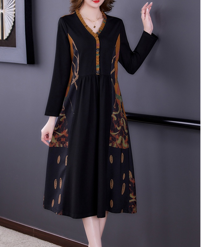 Temperament long dress Cover belly dress