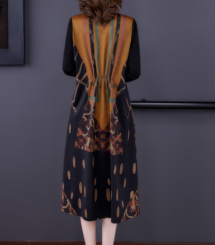 Temperament long dress Cover belly dress