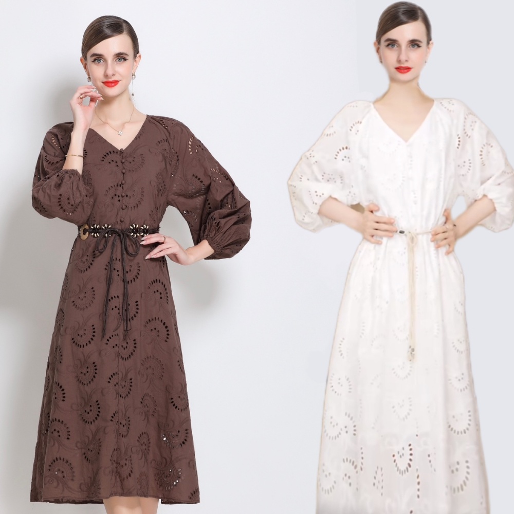 Autumn France style dress loose long dress for women