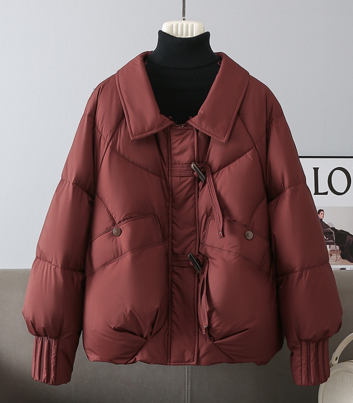 Thick winter cotton coat down fur collar coat for women