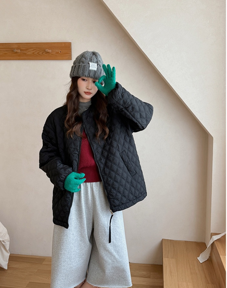 Down large yard coat Korean style thermal cotton coat