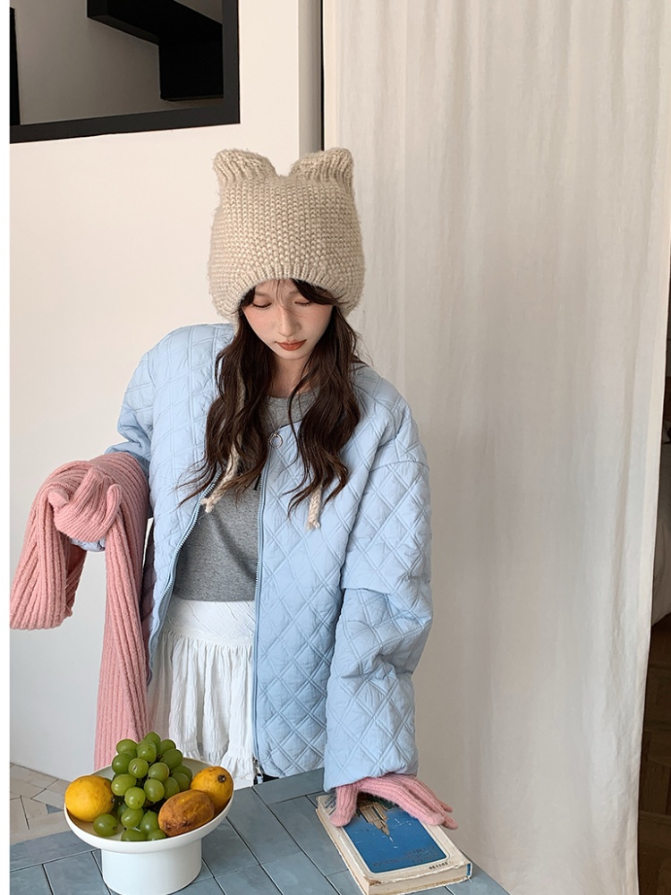Down large yard coat Korean style thermal cotton coat