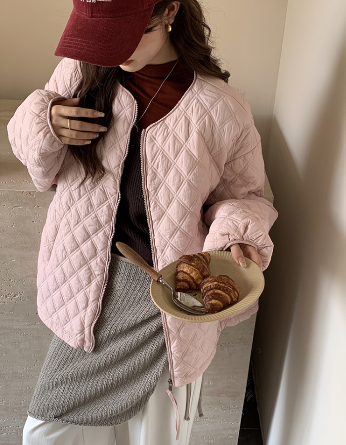 Down large yard coat Korean style thermal cotton coat