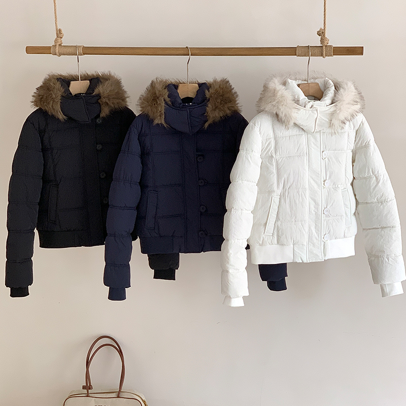 Short thick coat down cotton coat for women
