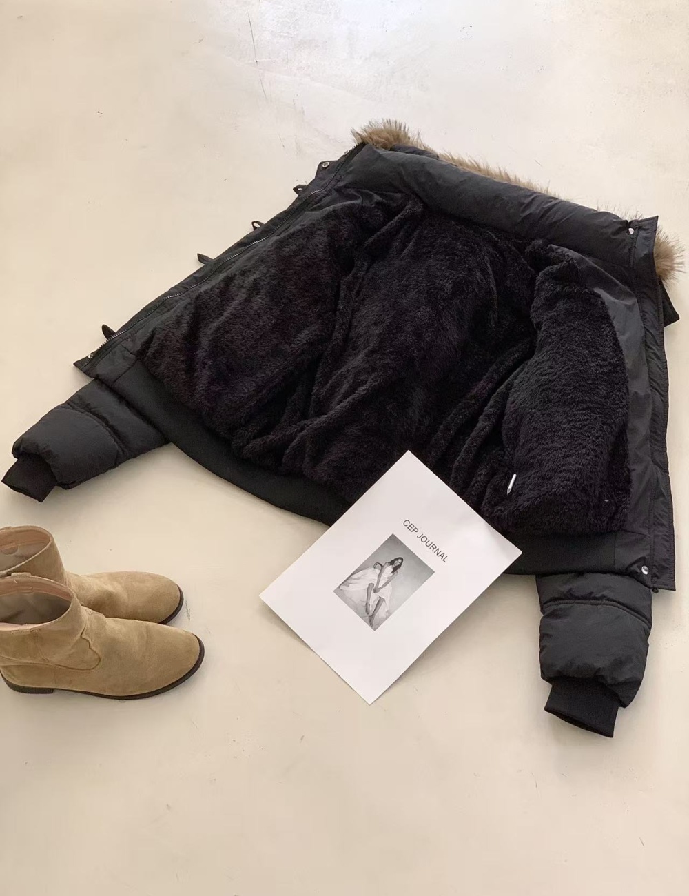 Short thick coat down cotton coat for women