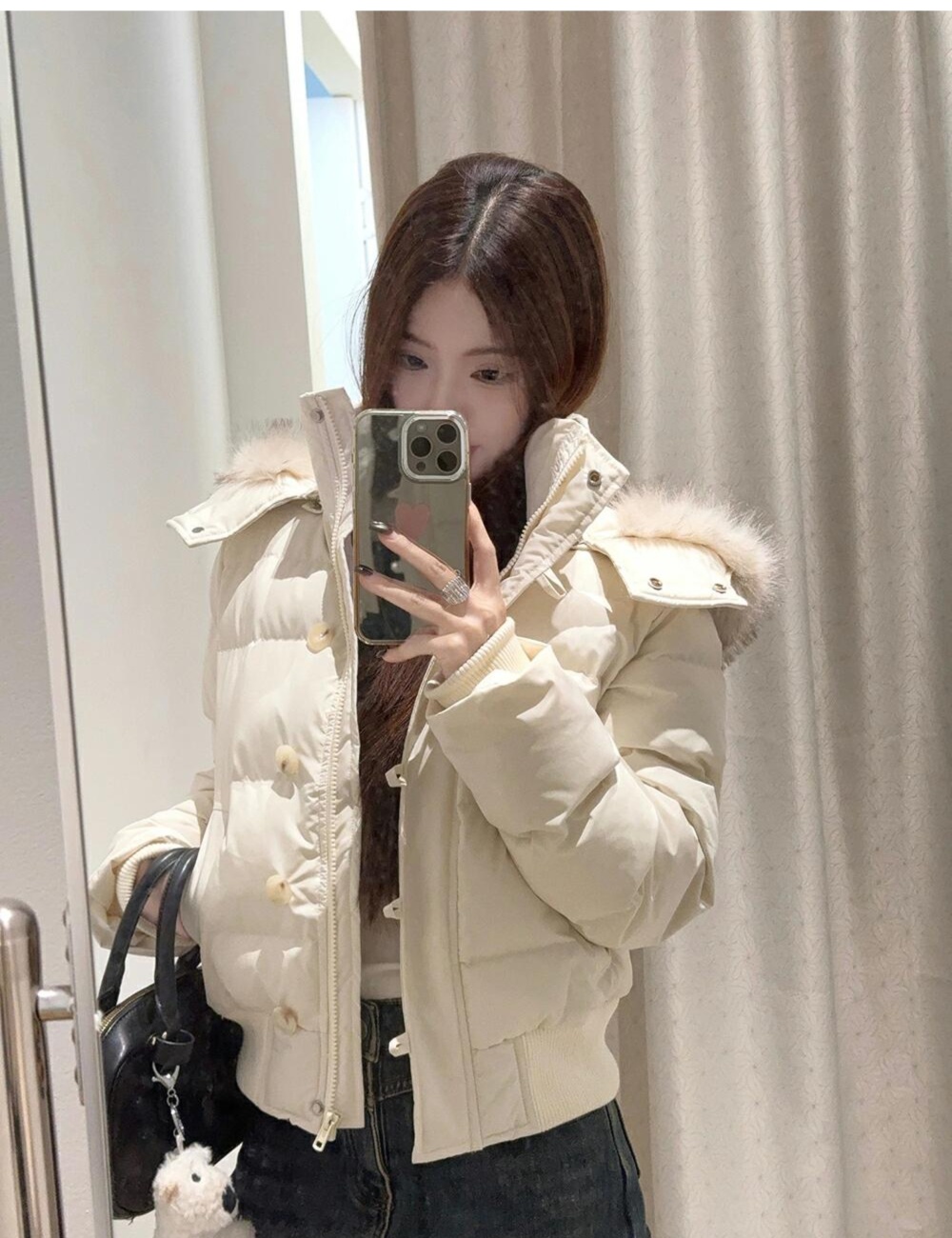 Short thick coat down cotton coat for women