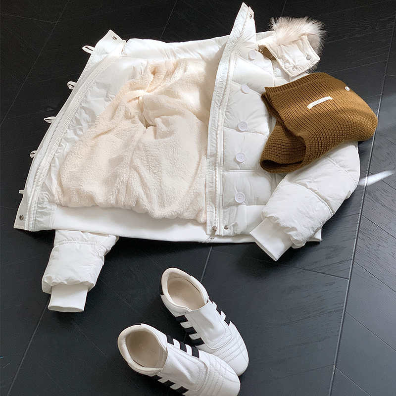 Short thick coat down cotton coat for women