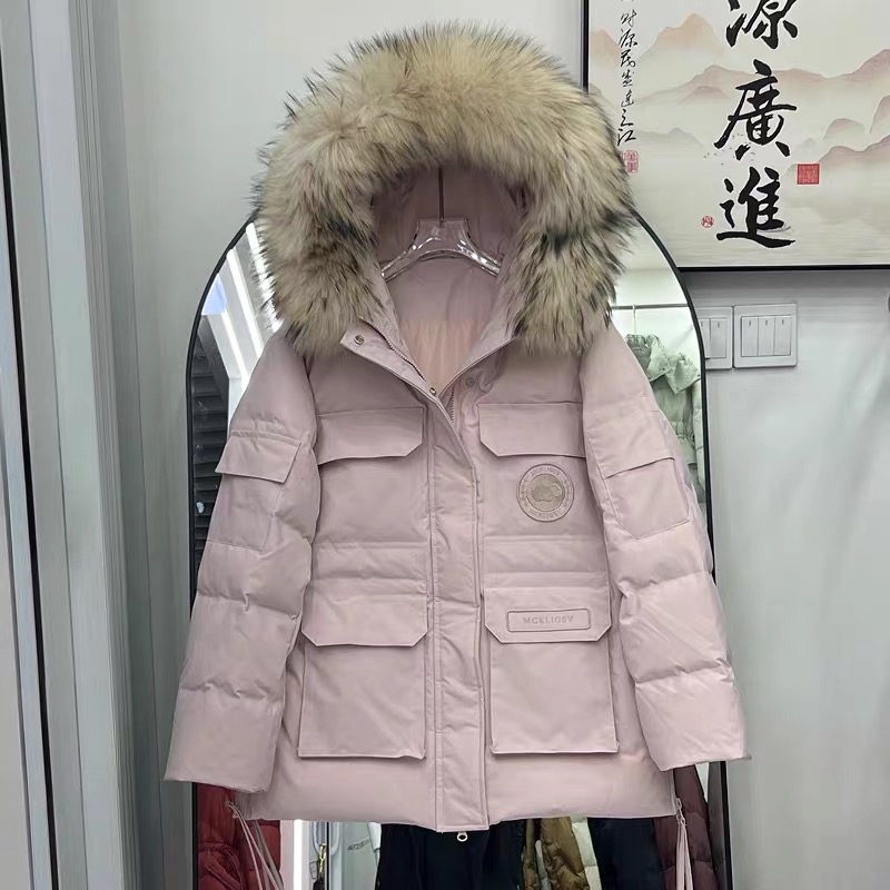 Pink cotton coat thick work clothing for women