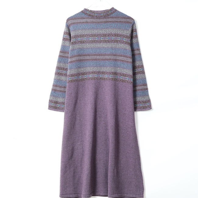 Printing bottoming sweater long autumn and winter dress for women