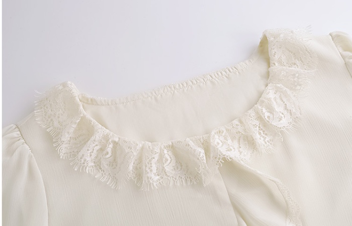 Thin tops spring and autumn chiffon shirt for women