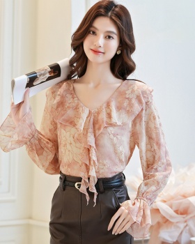 Tender chiffon shirt autumn shirt for women