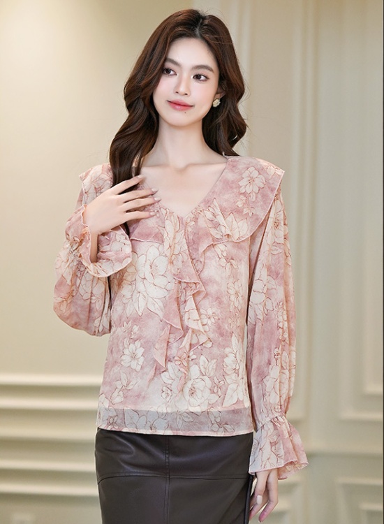 Tender chiffon shirt autumn shirt for women