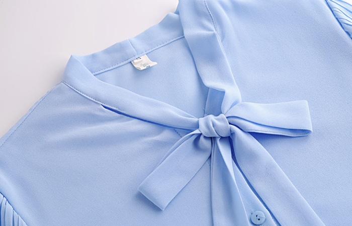 Organ lantern sleeve shirt streamer chiffon tops for women