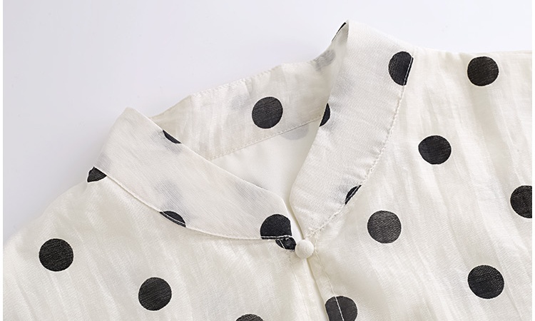 Polka dot fashion chiffon shirt autumn small shirt
