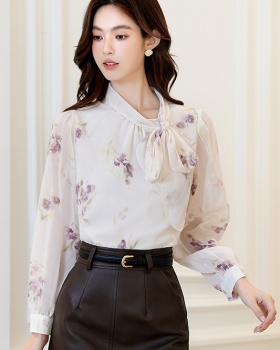 Chiffon temperament shirt France style tops for women