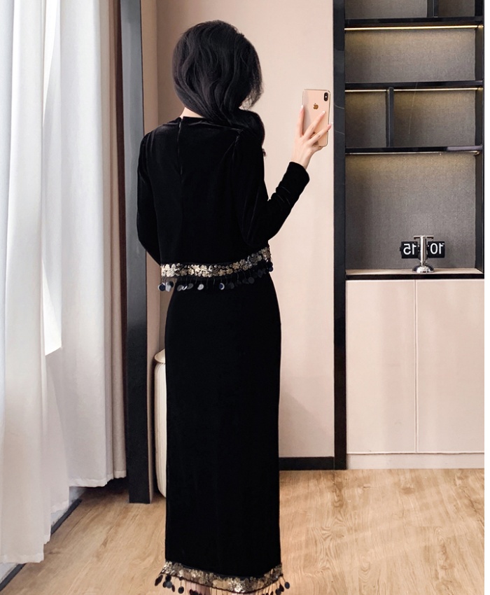 Autumn and winter European style tops fashion skirt 2pcs set