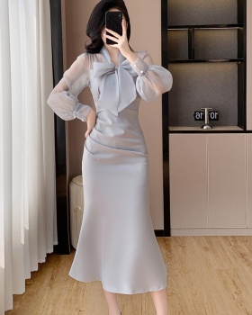 Frenum slim autumn and winter temperament dress