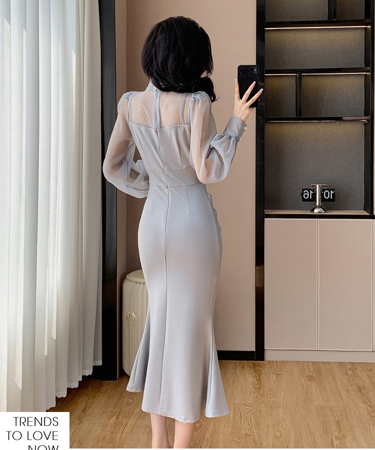 Frenum slim autumn and winter temperament dress