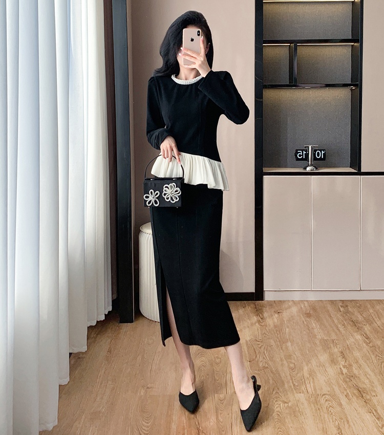 France style ladies tops autumn skirt 2pcs set