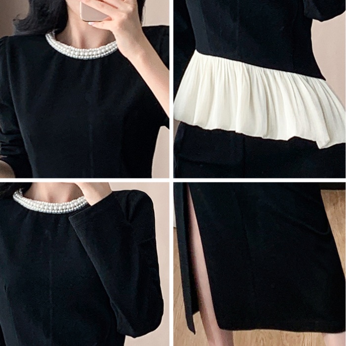 France style ladies tops autumn skirt 2pcs set