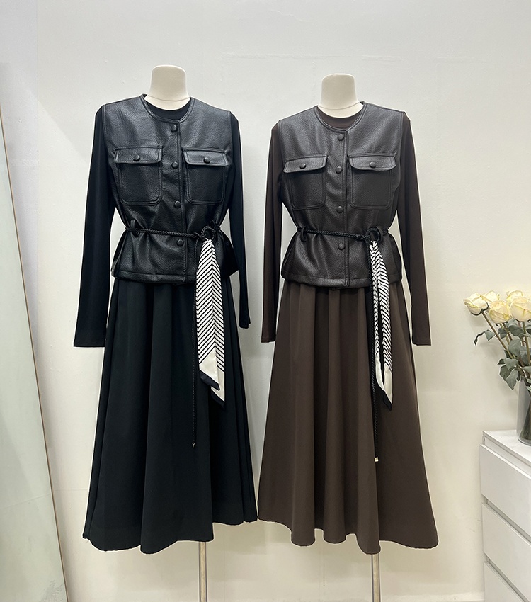 Slim Korean style vest all-match fashion waistcoat 3pcs set