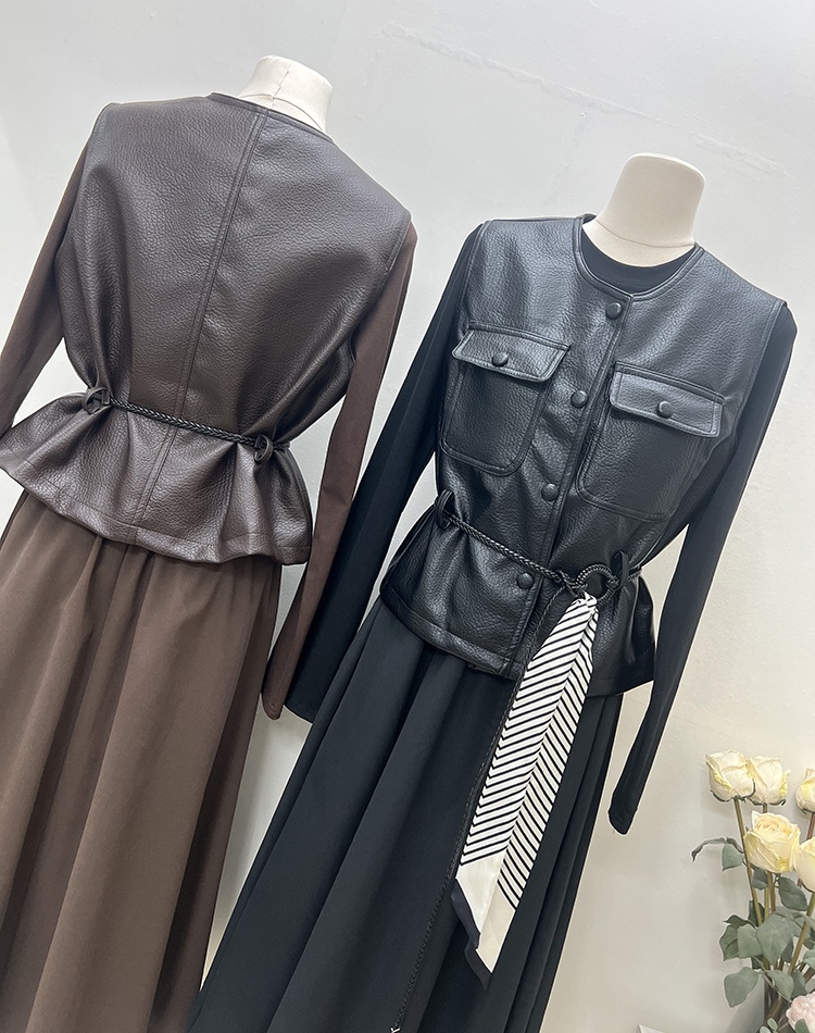Slim Korean style vest all-match fashion waistcoat 3pcs set
