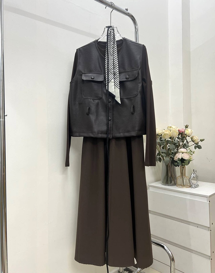 Slim Korean style vest all-match fashion waistcoat 3pcs set