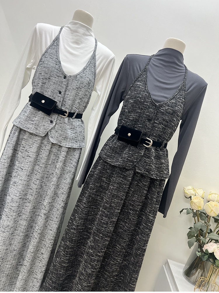 France style short skirt fashion vest 4pcs set