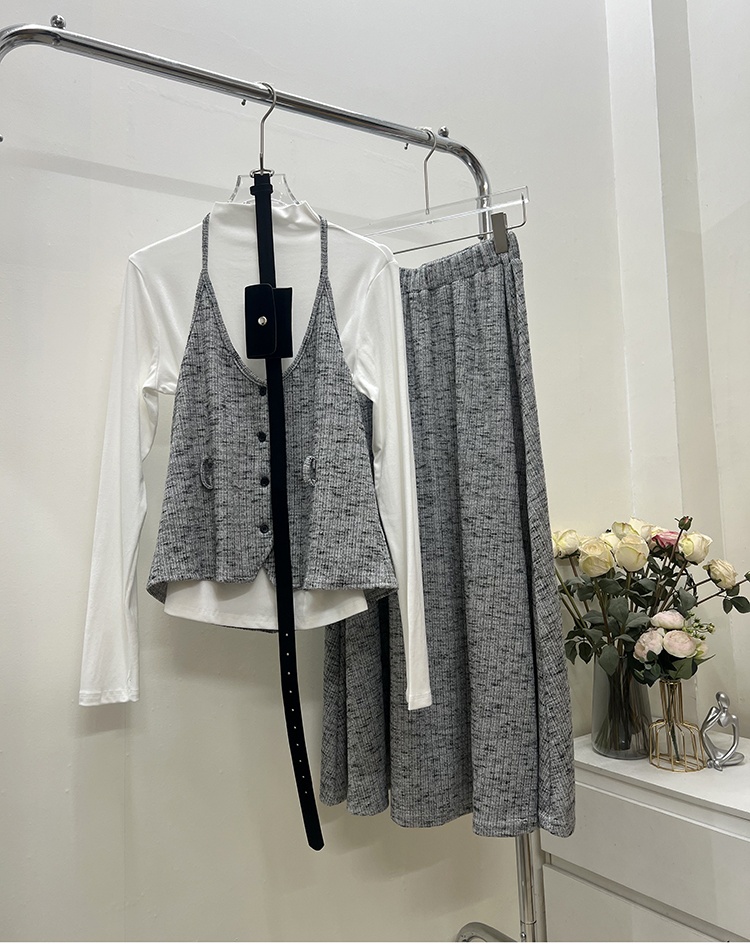 France style short skirt fashion vest 4pcs set