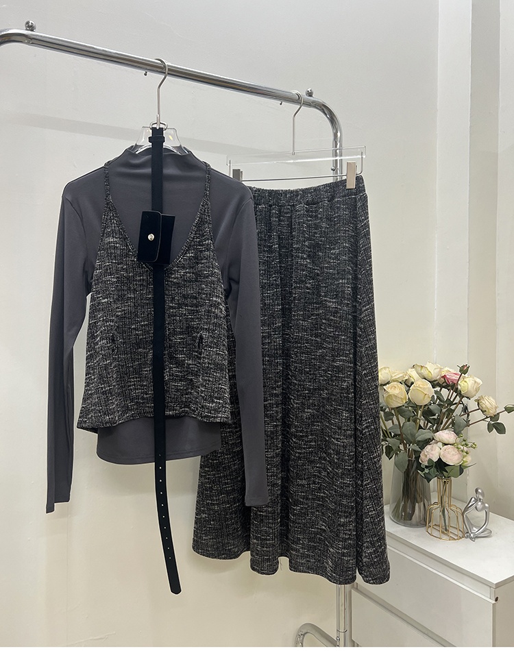 France style short skirt fashion vest 4pcs set