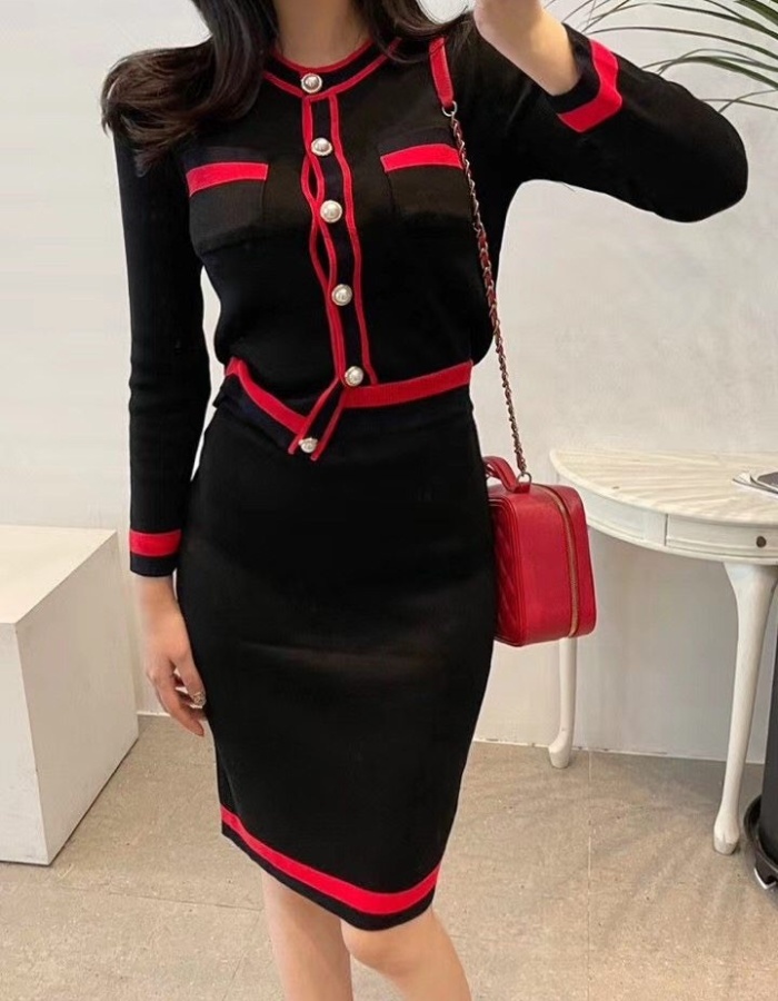 Mixed colors autumn and winter sweater Korean style tops