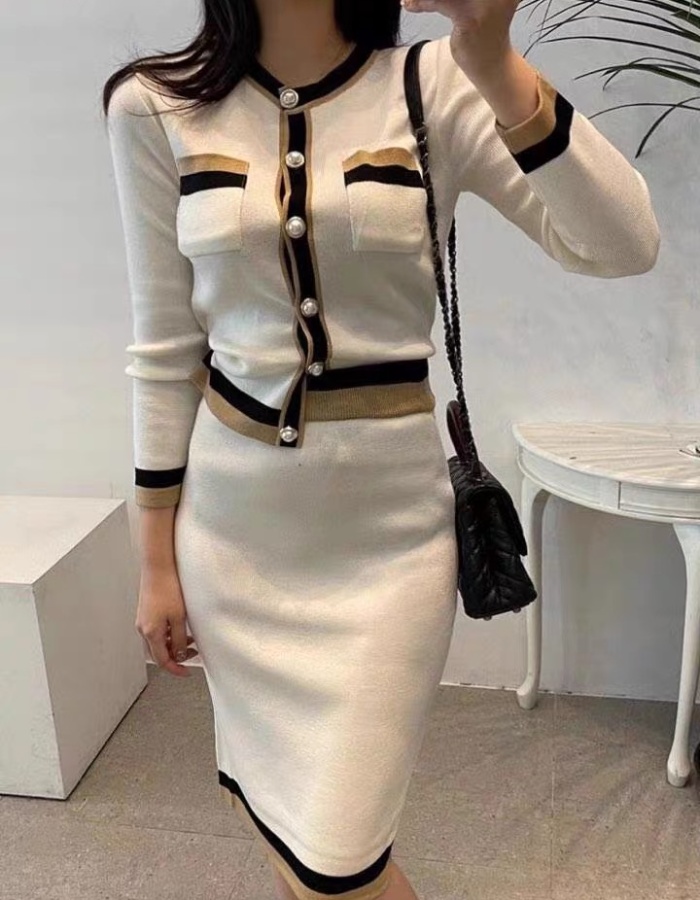 Mixed colors autumn and winter sweater Korean style tops