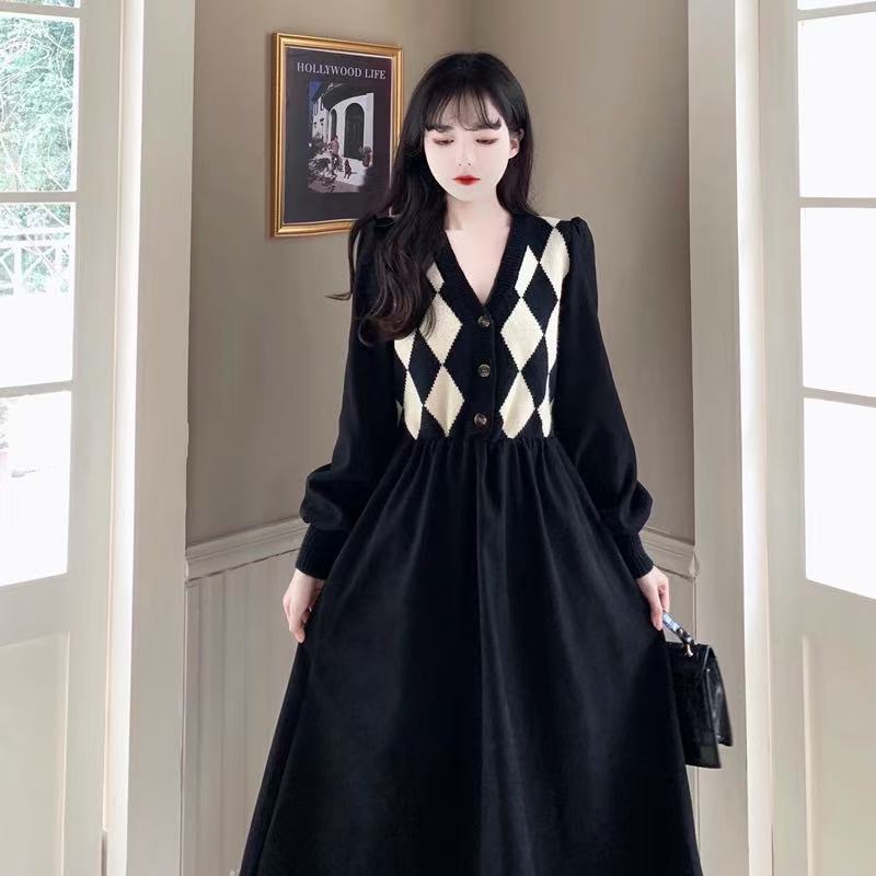 Slim temperament dress British style maternity clothing