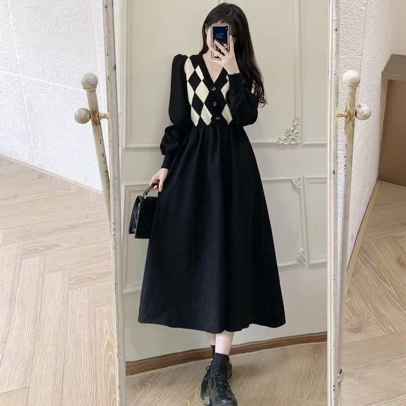 Slim temperament dress British style maternity clothing