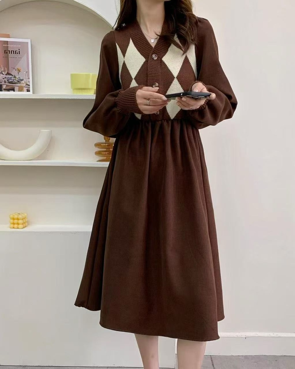 Slim temperament dress British style maternity clothing