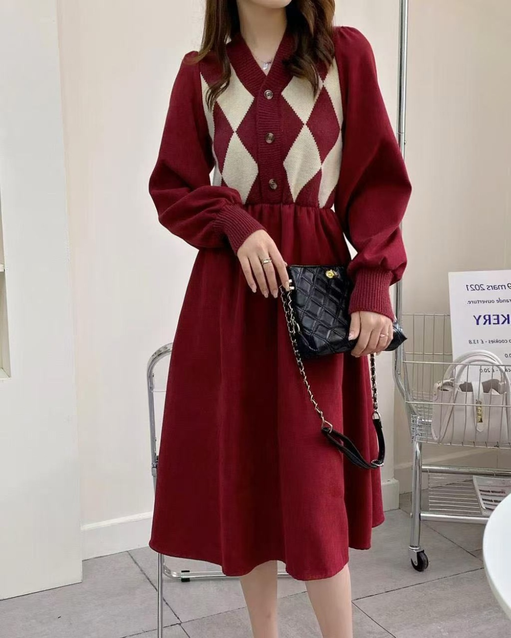 Slim temperament dress British style maternity clothing