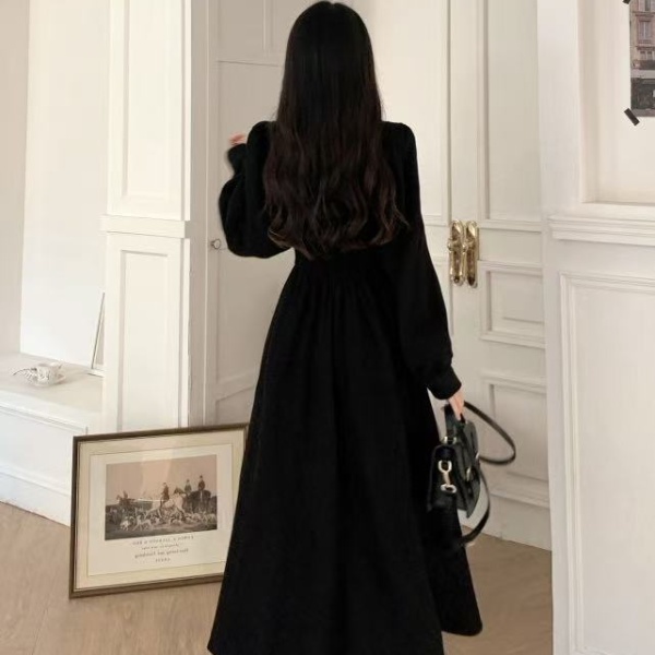 France style splice retro elegant Korean style dress