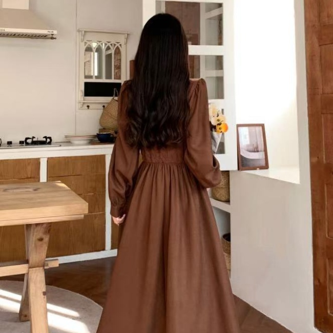France style splice retro elegant Korean style dress