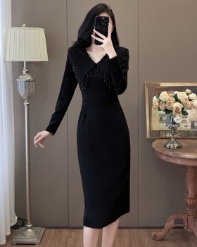 Temperament France style Hepburn style large yard dress