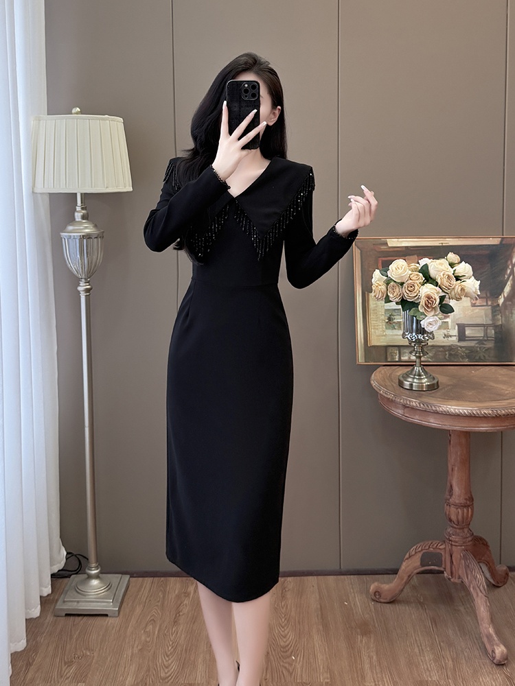 Temperament France style Hepburn style large yard dress