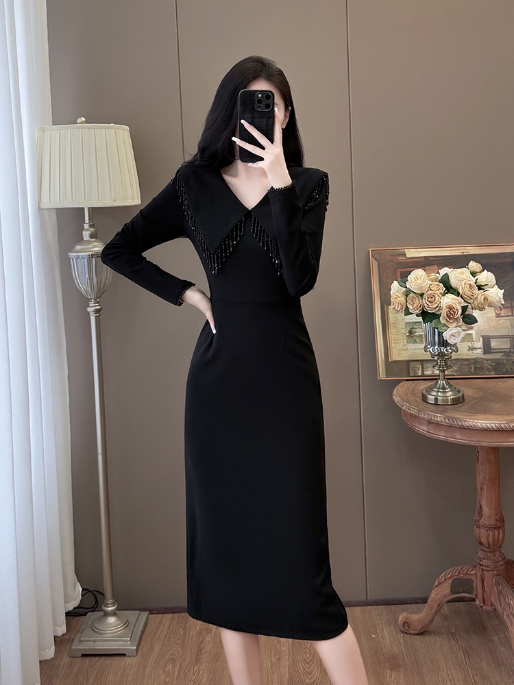 Temperament France style Hepburn style large yard dress