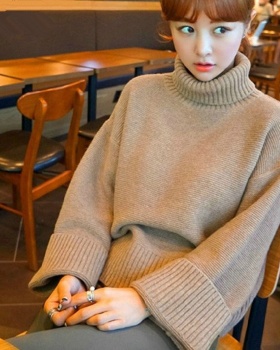High collar loose sweater for women