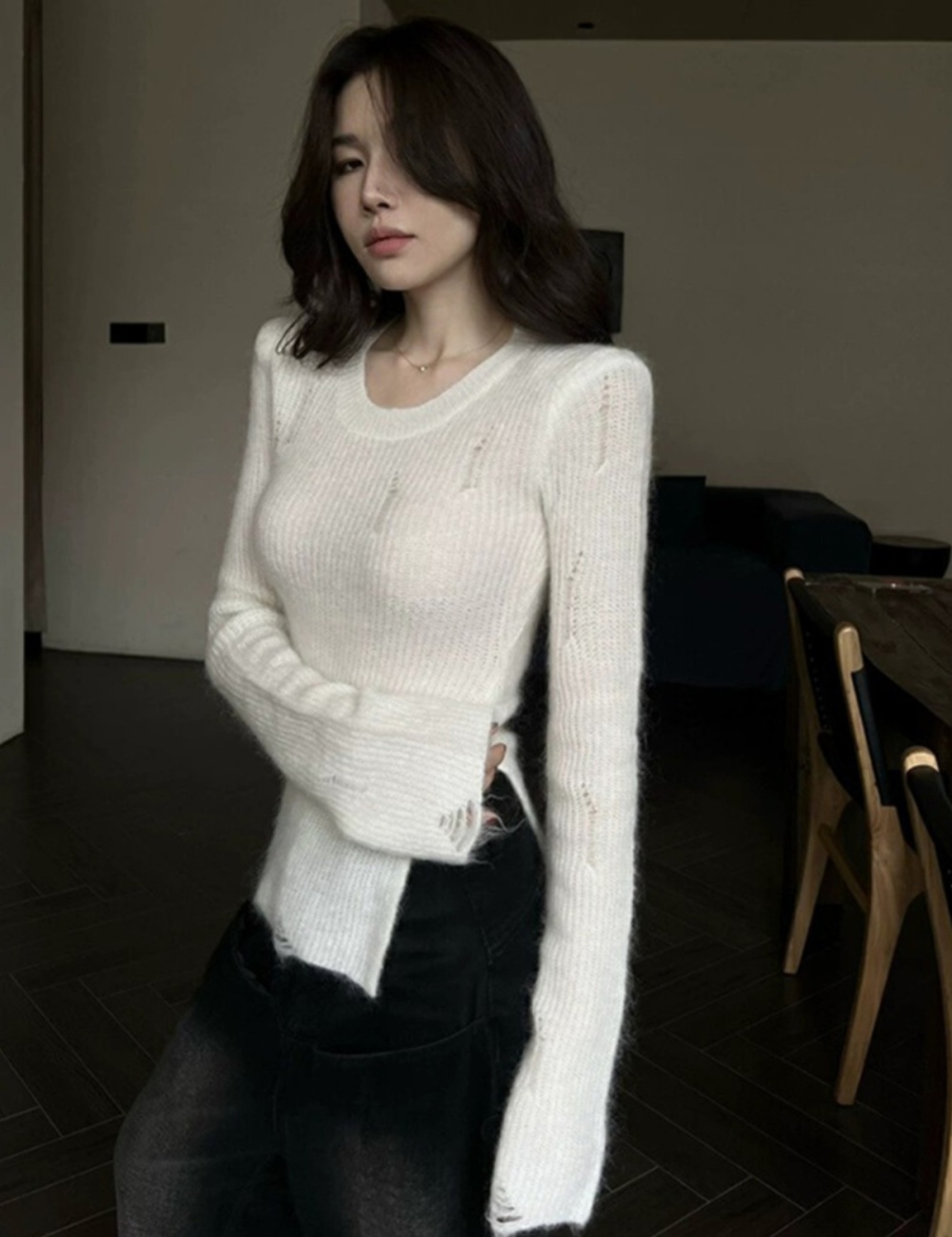 Spicegirl sweater U-neck tops for women