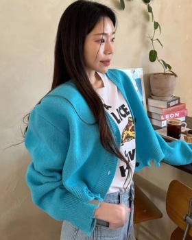 Autumn candy colors Korean style cardigan