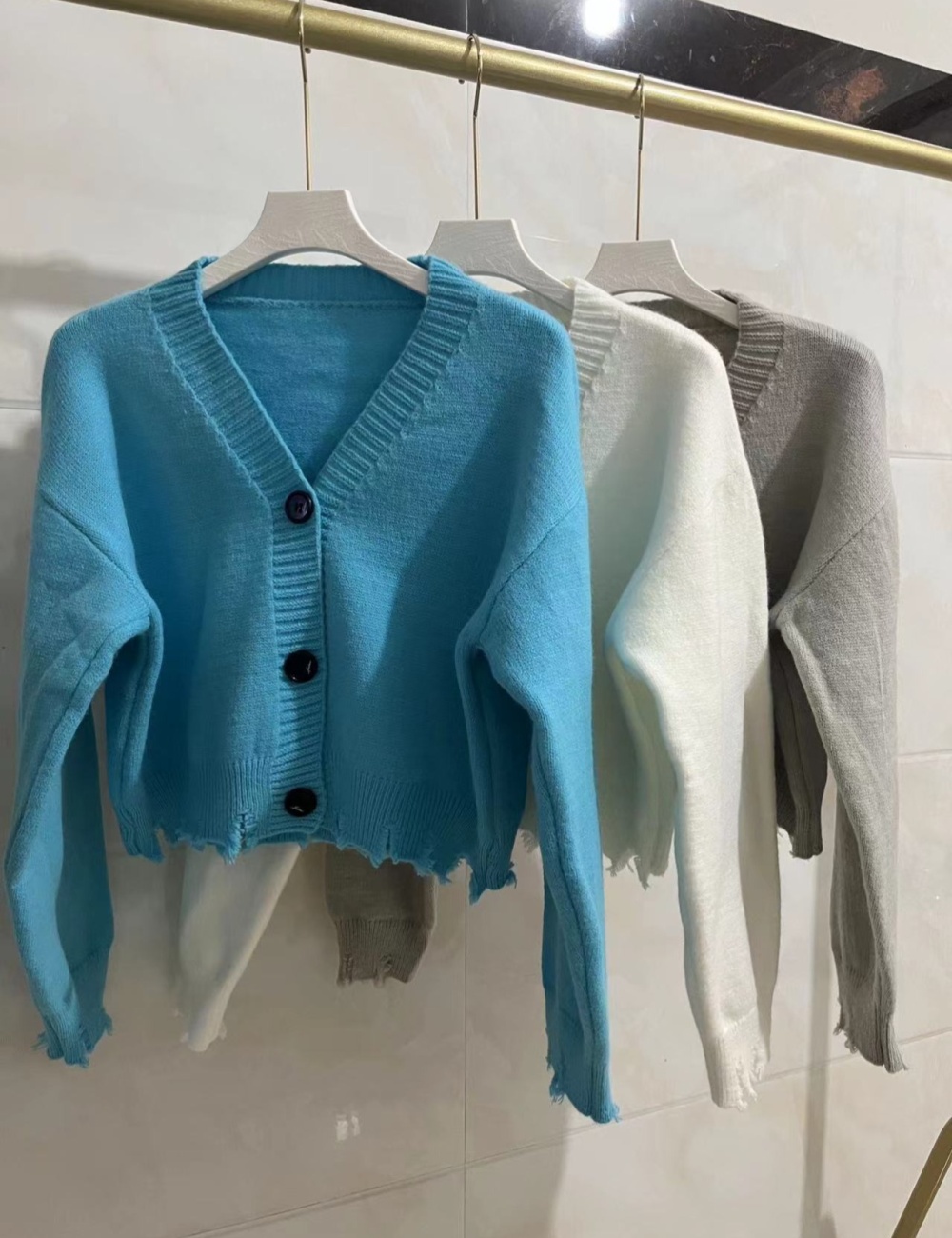 Autumn candy colors Korean style cardigan