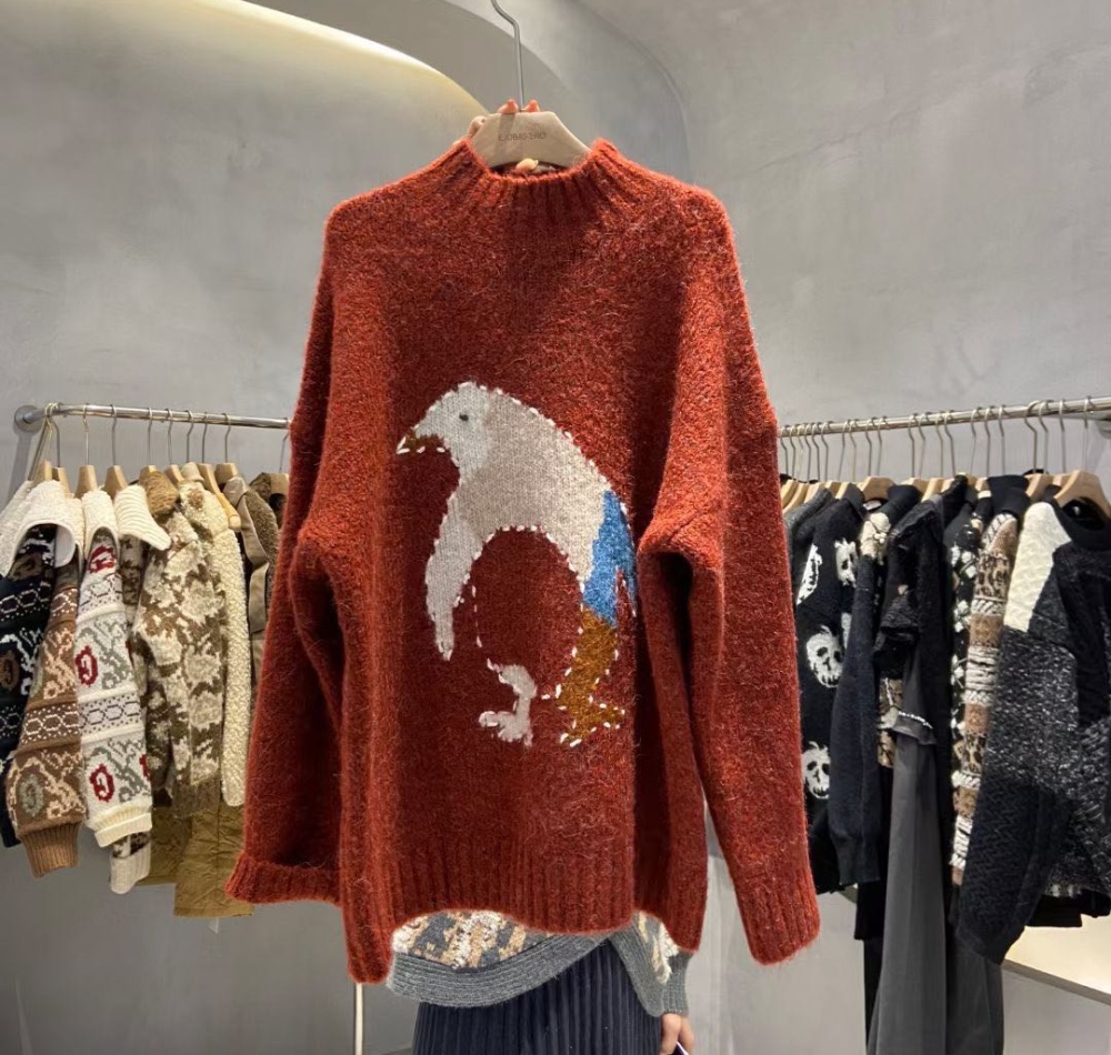 Penguin sweater lazy shirts for women