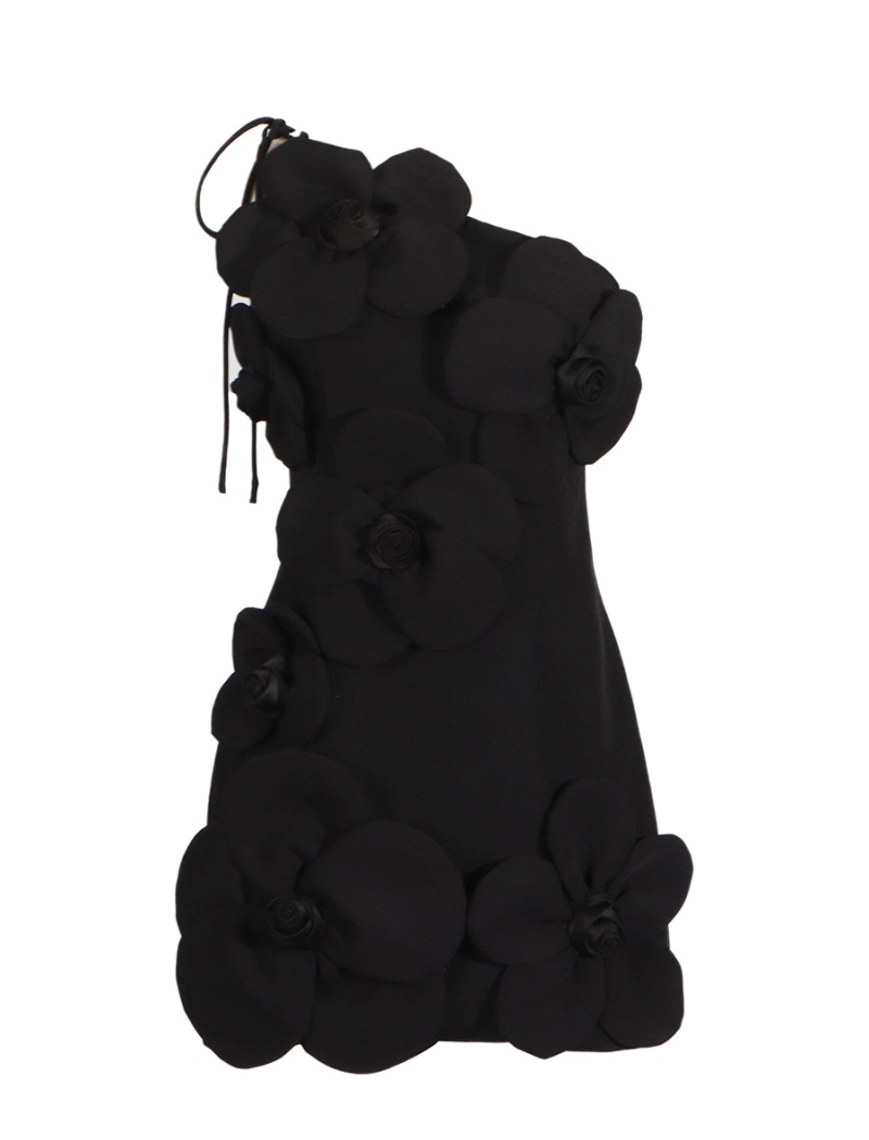 Splice flowers T-back pure France style dress for women