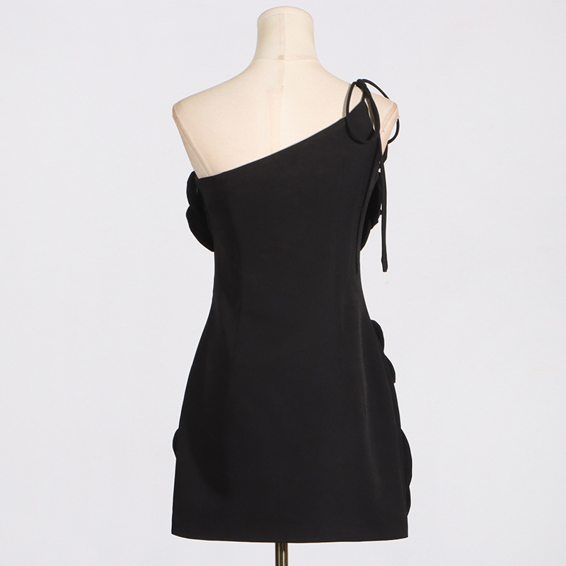 Splice flowers T-back pure France style dress for women