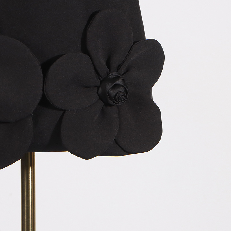 Splice flowers T-back pure France style dress for women