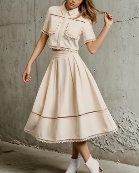 Temperament fashion skirt long shirt 2pcs set for women
